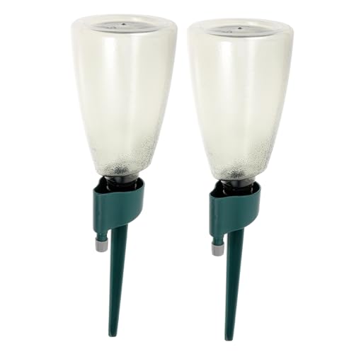 OFFSCH 2Sets Self Watering Spikes Automatic Garden Watering System for Indoor and Outdoor Plants Drip Irrigation Planter Insert for Potted Plants Hydroponics and Hanging Baskets