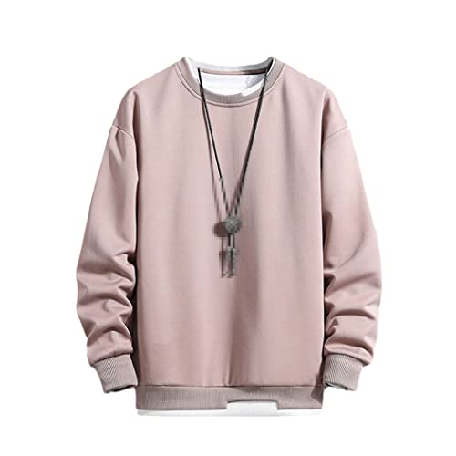 Sweat à capuche Harajuku avec effet deux pièces intégré coloris rose M