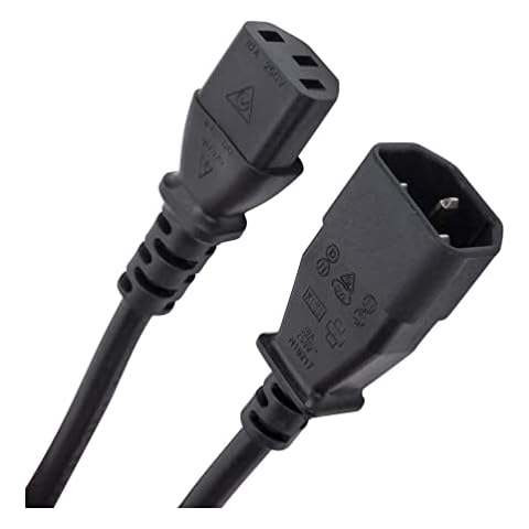 Mytlp IEC Extension Cable Male C14 to Female C13 MainCore 1.8m Power Extension Cable Kettle UPS Lead Cord Cover