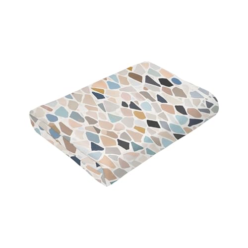 Couverture polaire marbré pastel haut de gamme et douillette pour lit
