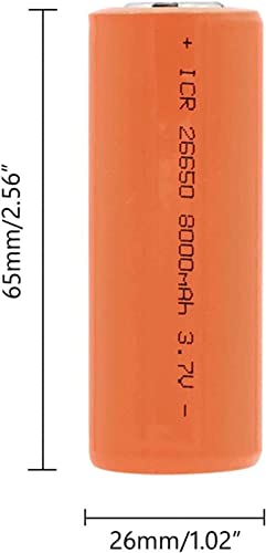 Baterias Domésticas Bateria Recarregável 26650 Bateria De Lítio 3,7V 8000Mah Bateria Recarregável De
