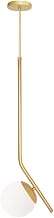 Pendente Luminária Globo 15 com Lâmpada Led Esfera Inclinado (Dourado)