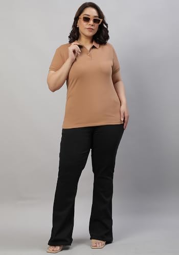 Image of Wear Your Opinion Womens Plus Size Polo Collar Neck T-Shirt Top