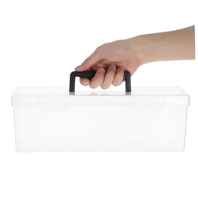 BESTYASH Plastic Packet Organizer Box Portable Gardening Storage Case Multiple Compartments for Home Outdoor Use Lightweight Design Transparent Plastic for Easy Viewing