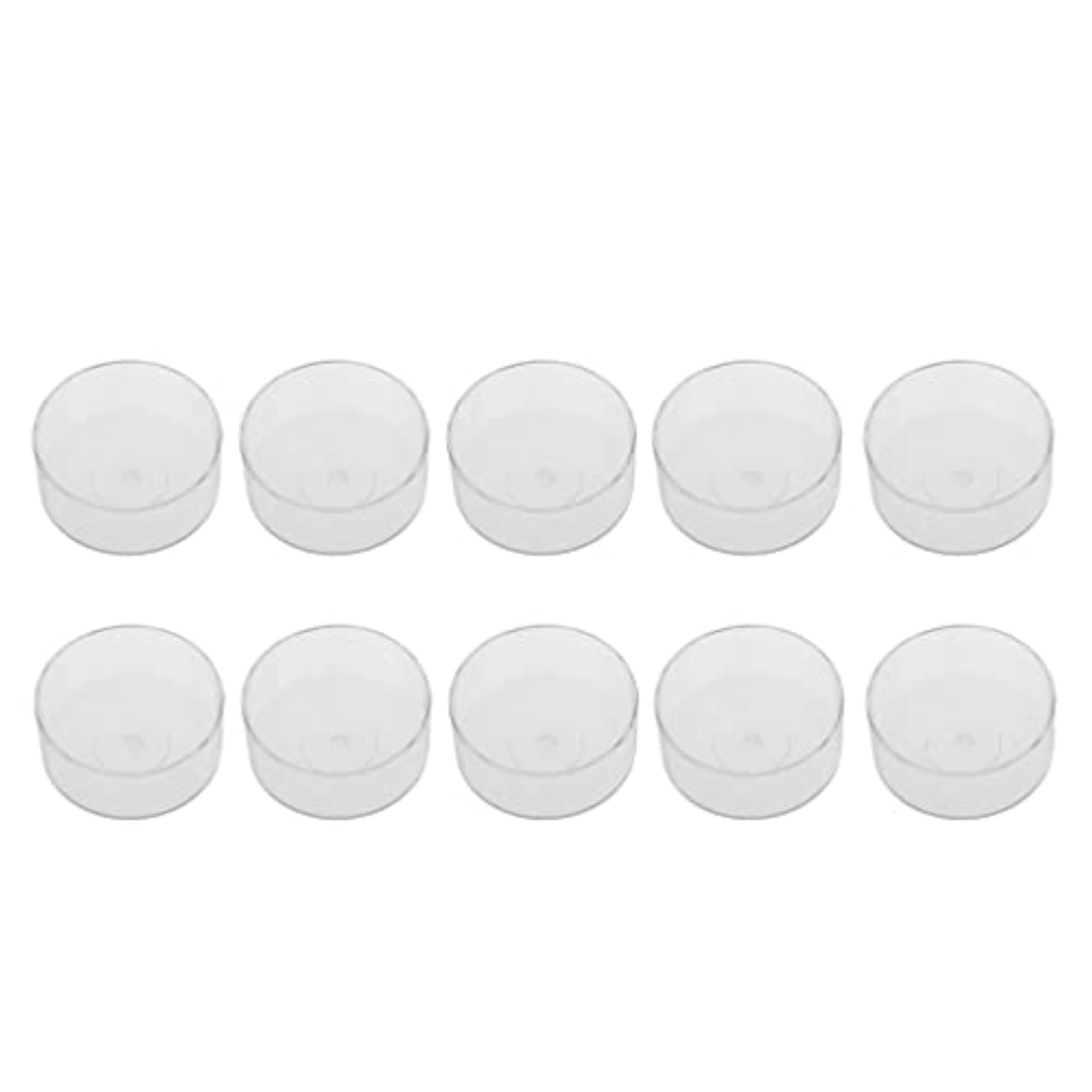 10pcs Clear Plastic Tealight Cups Cute Candle Mold Wax Containers