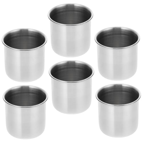 MOTHNUR 6 Pezzi Tazza medicinale in acciaio inossidabile misurino scala Strumento bicchiere metallo tazza della acciaio inossidabile 304