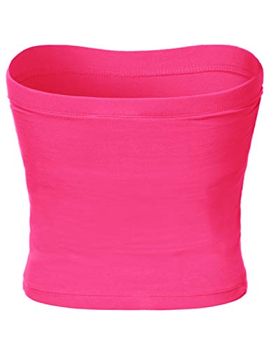 Image of Women's Shapewear Tube Tops Strapless Ruched Built-in Shelf Bra Casual