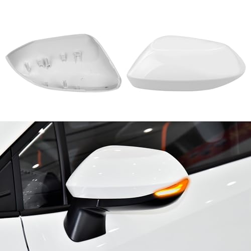 Abodvu Compatible with Toyota Corolla Driver Mirror Cover Replacement 2020-2022,12th Gen Corolla Sedan Mirror Cap for Left Side,Clip on Housing Cover Cap Replace for 87945-52251,Super White,1 PCS by Abodvu - Used condition - US$16.14