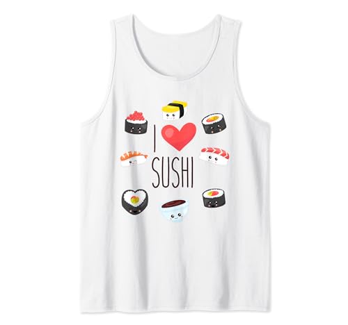 Camiseta I Love Sushi and Friends | Camiseta para amantes del sushi Camiseta sin Mangas