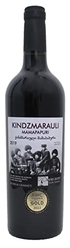 Georgischer Wein KINDZMARAULI MAMAPAPURI, rot, halbsüß, 0,75L, Saperavi Rebe, Appellation Kindzmarauli, Region Kakhetien, Georgien Cover