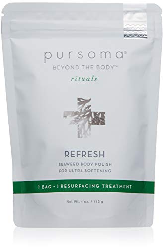 Pursoma Refresh Seaweed Body Polish With French Grey Sea Salt, Organic Green And Brown Algae, And Dry Oil Infusion | Detoxifying And Exfoliating Seaweed Body Scrub And Rejuvenating Body Polish | 4 Oz #TOP7