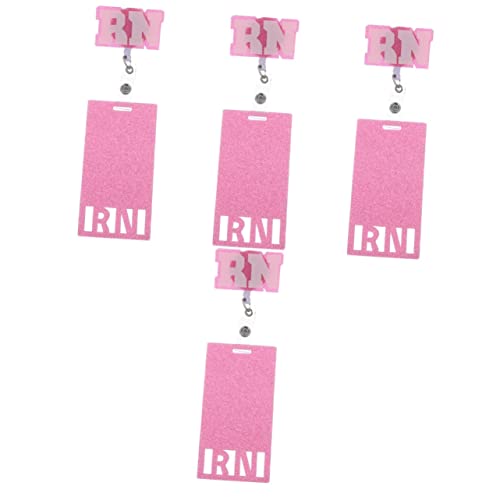 Porte-badge rétractable robuste contre la perte de carte d'identification médicale, 4pcs