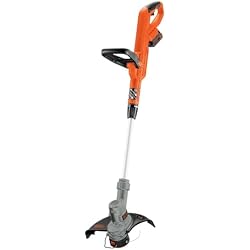 1 of BLACK+DECKER 20V MAX String Trimmer and Edger 2 in 1, Cordless Weed Wacker with Auto Spool Feed, Battery and Charger Included, 12 Inch Steel Deck, Reduced Vibration (LST300)