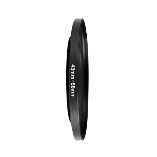 Image of 43-58mm Step-Up Ring Adapter, 43mm to 58mm Step Up Filter Ring for 43mm Lens Install 58mm ND CPL UV Camera Lens Filter(43mm-58mm)