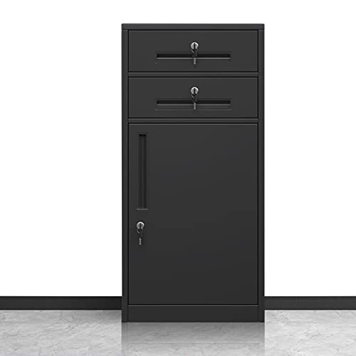 Archivador con Cerradura, Gabinete De Archivo De Metal 4 Cajones Grandes Archivador Lateral Cajón De Lápices 85 Cm De Alto Gabinete De Archivo Vertical Oficina En Casa MAHFEI Cover