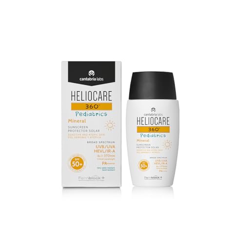 Cantabria Labs - Heliocare 360º Pediatrics Mineral SPF 50+ - 50ml - Fotoprotección Avanzada - Piel Sensible y Atópica - Resistente al Agua