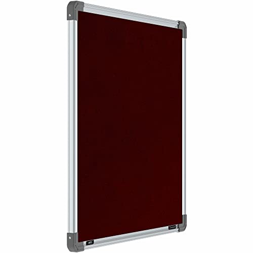 Image of Scholar Art Metis 2x2 Feet Fabric Pin-up Board for Wall & Study Table | High Strength Velvet Cloth + High Density Soft Board for Pinning Photos, Sticky Notes & Reminders (Maroon)
