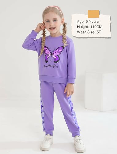 Image of Toddler Baby Boy Girl Clothes with Pockets 2PC Long Sleeve Pullover Sweatshirt and Pants Infant Fall Winter Outfit