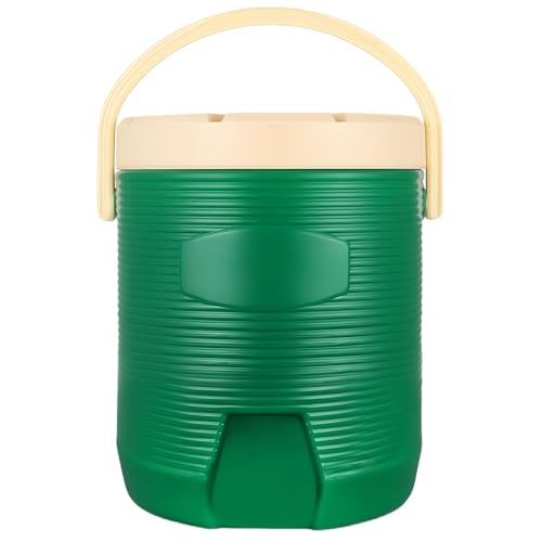 Quxxuol ウォータージャグ 保温ポット コーヒーポット ドリンクサーバー ミルクピッチャー 卓上ポット お茶サーバー 大容量 漏れ防止 蛇口付き 長時間保温 ポータブル 耐久性のある 家庭用業務用 (グリーン,15L-蛇口なし)