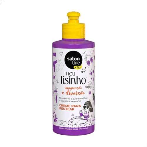 Salon Line, Creme de Pentear, Meu Lisinho Kids, Imaginação e Diversão, Vegano - Cabelos Lisos, 250 m