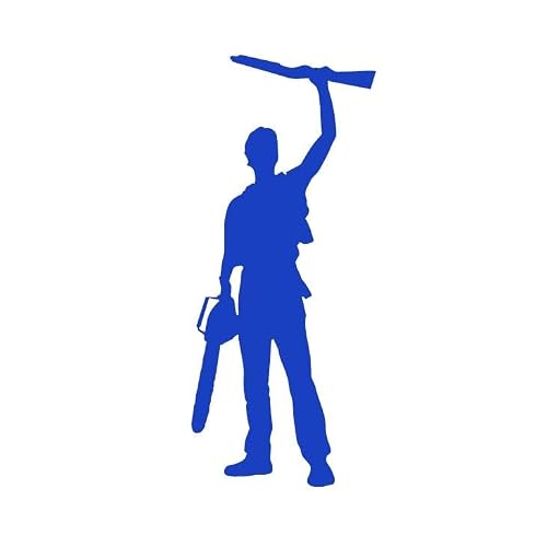 MHDStickerCo Evil Chainsaw Dead Blue 5-Inch Waterproof Vinyl Decal Sticker