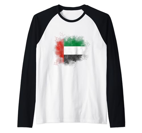 Emiratos Árabes Unidos, Emiratos Árabes Unidos, mapa de Emiratos Árabes Unidos, Emarati, bandera de Eae. Camiseta Manga Raglan