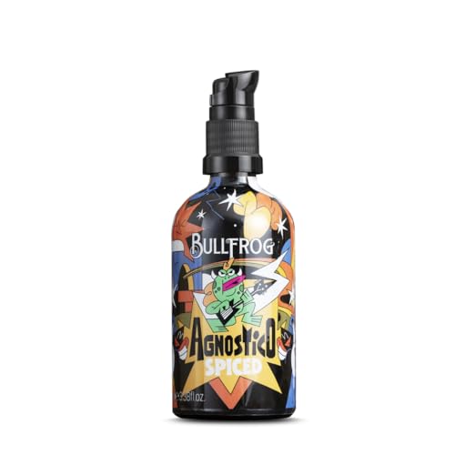 Bullfrog - Agnostico Spiced Bálsamo para Barba Multifunción Edición Limitada Artist 100ml - Nutre e Hidrata la Barba - Protege de las Irritaciones - Notas de Anís, Cuero, Tabaco y Bay Rum