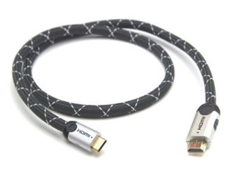 Câble HDMI vers HDMI type A et type C G&BL HDLCR10 avec gaine filetée robuste
