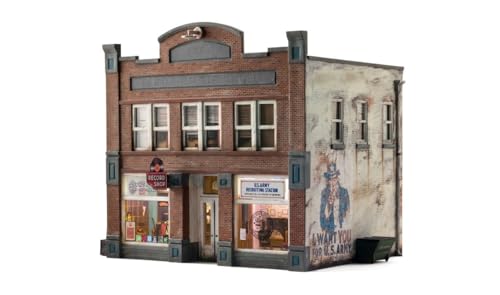 Bâtiment des dossiers et du recrutement inséré dans un quartier urbain miniature HO