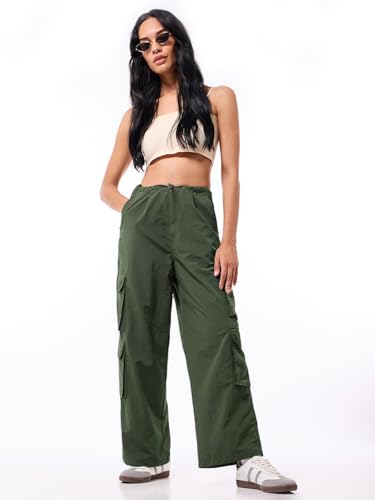 Image of Bewakoof Women's Relaxed Fit Mid Rise Pants
