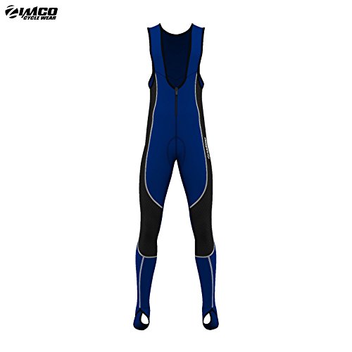 Zimco Men Bicycle Windbreak Bib Pants Thermal Insulated Cycling Bib Tight Coolmax Padded (L, Navy Blue) - Thumbnail 3