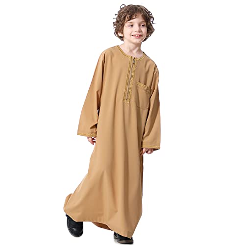 Robe caftan ample pour garçons : habillage facile avec zip - 2