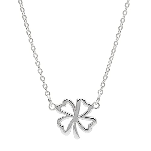 Collier trèfle à quatre feuilles en argent 925 de haute joaillerie
