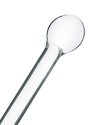 eisco 10pk glass stirring rods 7934 - spade amp button ends 6mm diameter - excellent for laboratory or home use - borosilicate 33 glass