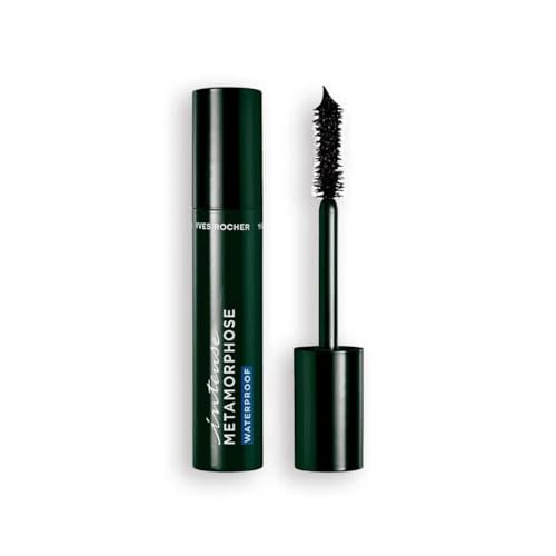 Yves Rocher INTENSE METAMORPHOSE Mascara Wasserfest Schwarz - 24-Stunden wasserfester Halt - Intensives Schwarz, pflegende natürliche Inhaltsstoffe - Voluminöse, definierte Wimpern - 7.8 ml