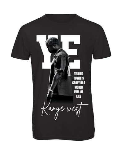 Bughyprint Tshirt Maglia Maglietta Kanye West Rap Merch 2026, M