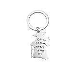 KUIYAI Do or Do Not There is No Try Keychain Star Master Jedi Gifts (Keychain Silver)