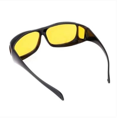 2 Pack HD Day & Night Driving Glasses | Unisex UV400 Sunglasses Fit Over Prescription Glasses | Anti-Glare Yellow Lenses with Side Protection | Lightweight, Durable Frame3
