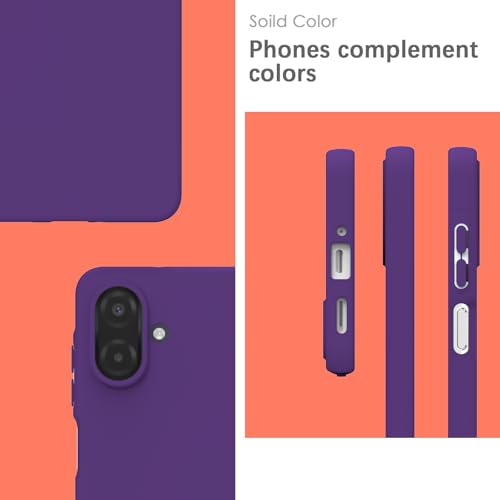 Image of YATWIN Silicone Case for Samsung Galaxy A07 4G, Soft-Touch, Shockproof, DustProof, Antiskid Phone Cover for Samsung Galaxy A07 4G - Purple