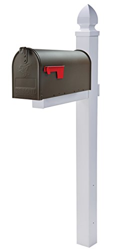 Gibraltar Mailboxes Whitley 4X4 Rust-Proof Plastic White, Cross-Arm Mailbox Post, Wp000W01 #TOP3