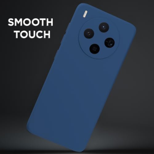 Image of Outlouders Back Cover for Vivo X300 5G | Camera Protection | Durable Soft Matte Silicone Bumper Case (Blue)