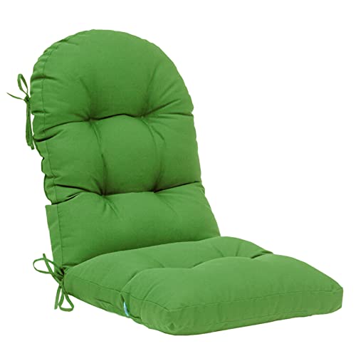 Image of QILLOWAY Outdoor High Back Chair Cushion for Adirondack, All Weather Rocking Chair Cushions Thick Padded Replacement for Patio Furniture,Green