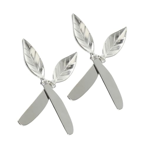 Amosfun 4pezzi Coltello Spalmatore per Burro e Formaggio Coltello in Lega per Spalmare Marmellata e Condimenti Piccolo per Antipasti e Sandwich