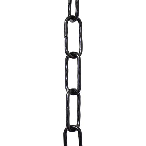 Rch Hardware Ch-S61-40-Blk-10 | 7 Gauge Decorative Solid Steel Fixture Chain | 10 Foot Increments #TOP1