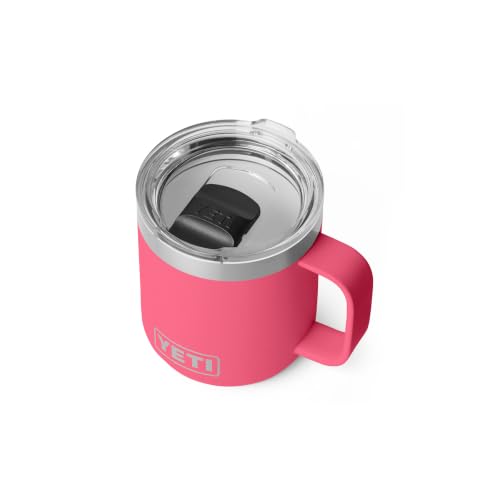 YETI Rambler 10 oz Ceramic Lined Stackable Mug, Vacuum Insulated, Stainless Steel with MagSlider Lid, Tropical Pink - image 3