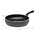 Ecolution Evolve Non-Stick Sauté Dishwasher Safe, Scratch Resistant, with Easy Food Release Interior, Silicone Handle and Even Heating Base, Deep Chef Pan - 11 Inch, Black