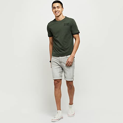 Image of Max Men's Printed Crew Neck Ultra Slim Fit T-Shirt