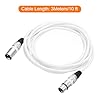 sourcing map XLR Male to XLR Female Cable, 5ft XLR to XLR Microphone Cable, Audio Adapter Cord for Preamps/Speaker Systems, White #1