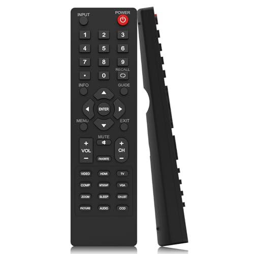 Universal Replacement Remote Control Fit for All Dynex TV Compatible with Dynex TV Remote DX-RC02A-12 DX-RC01A-12 DX-RC01A-13 DX-RC03A-13 RC-201-0B RC-701-0A RC-801-0A ZRC400 No Setup Required