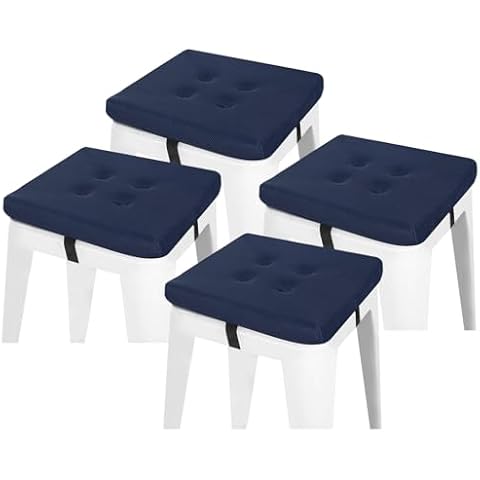 Baibu 12 Inch Square Stool Cushions Set of 4 Cover